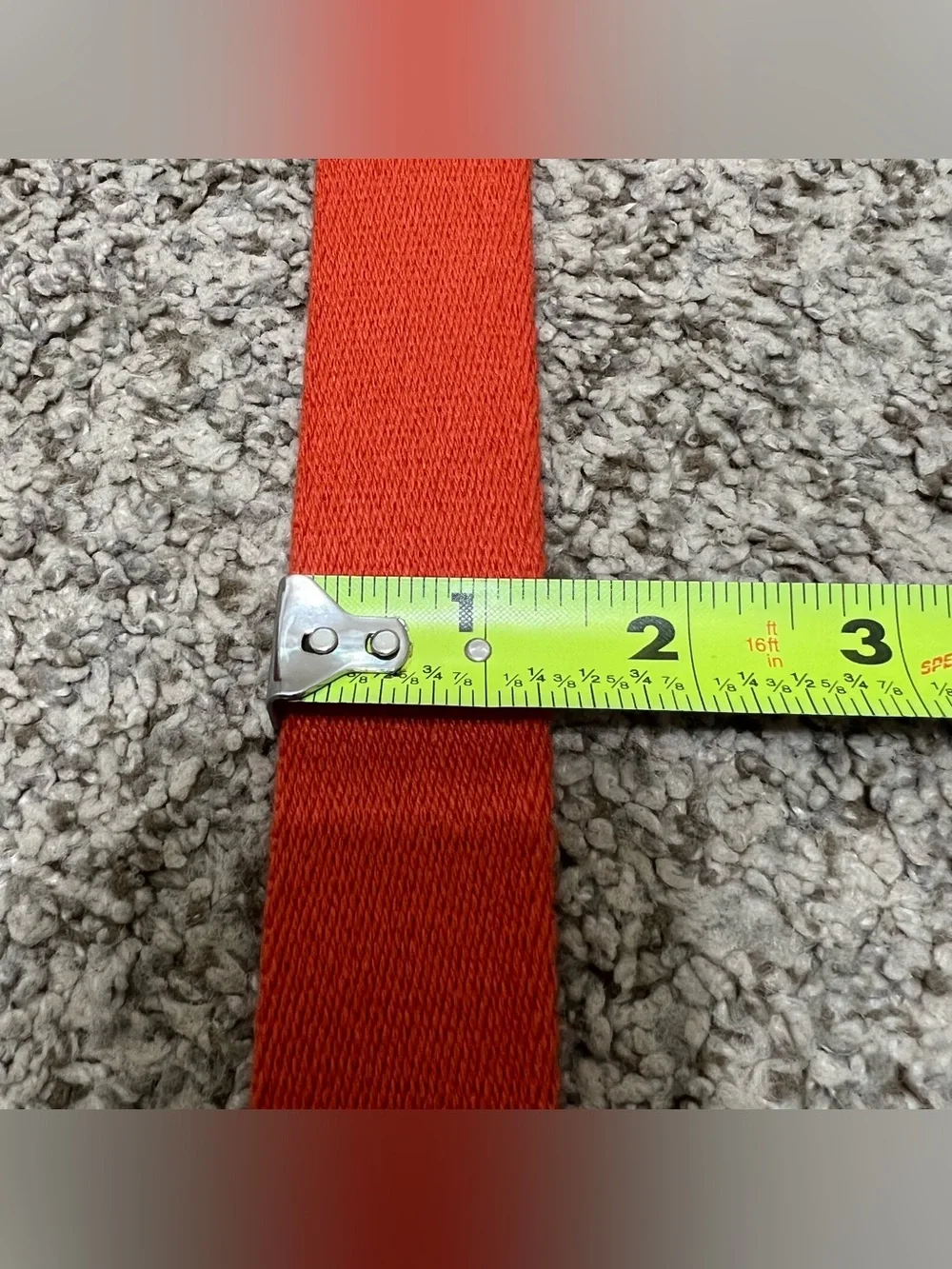Vtg Rare Eddie Bauer Orange Canvas and Leather Surcingle Belt Size 44 England